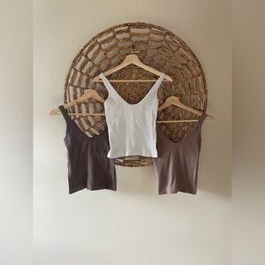 Bundle Of Sleeveless Ribbed Aura Tops